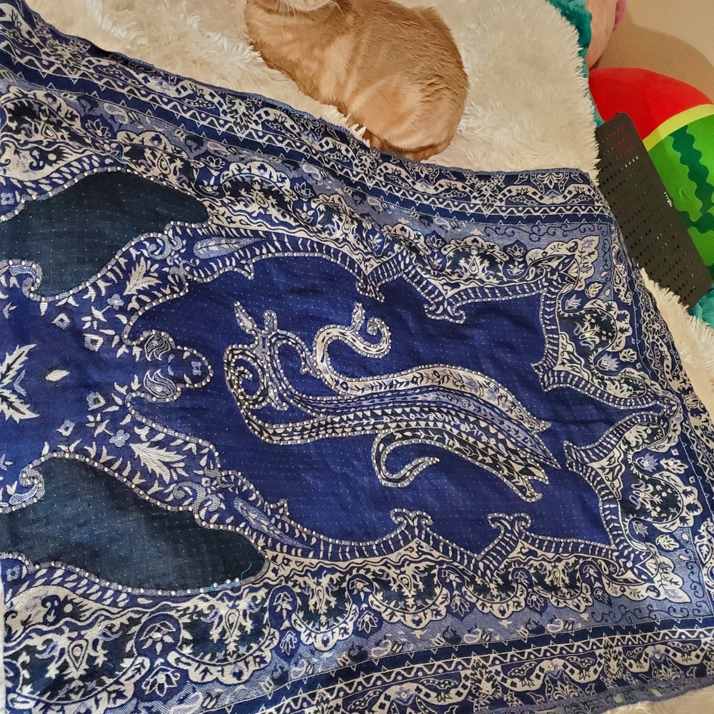 Cynthia Rowley infinity beaded scarf